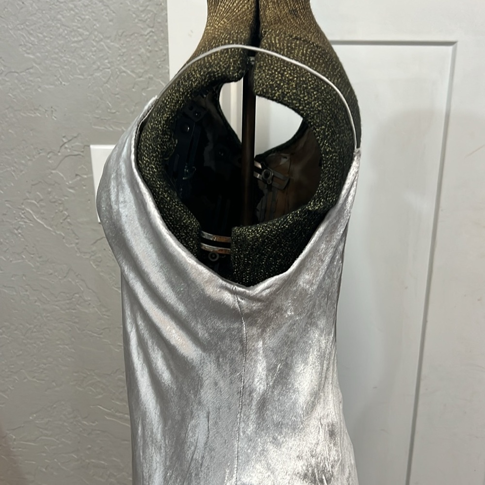 T By ALEXANDER  WANG METALLIC PANNE VELVET CAMI LONG DRESS SIZE SMALL NEW - Picture 6 of 16